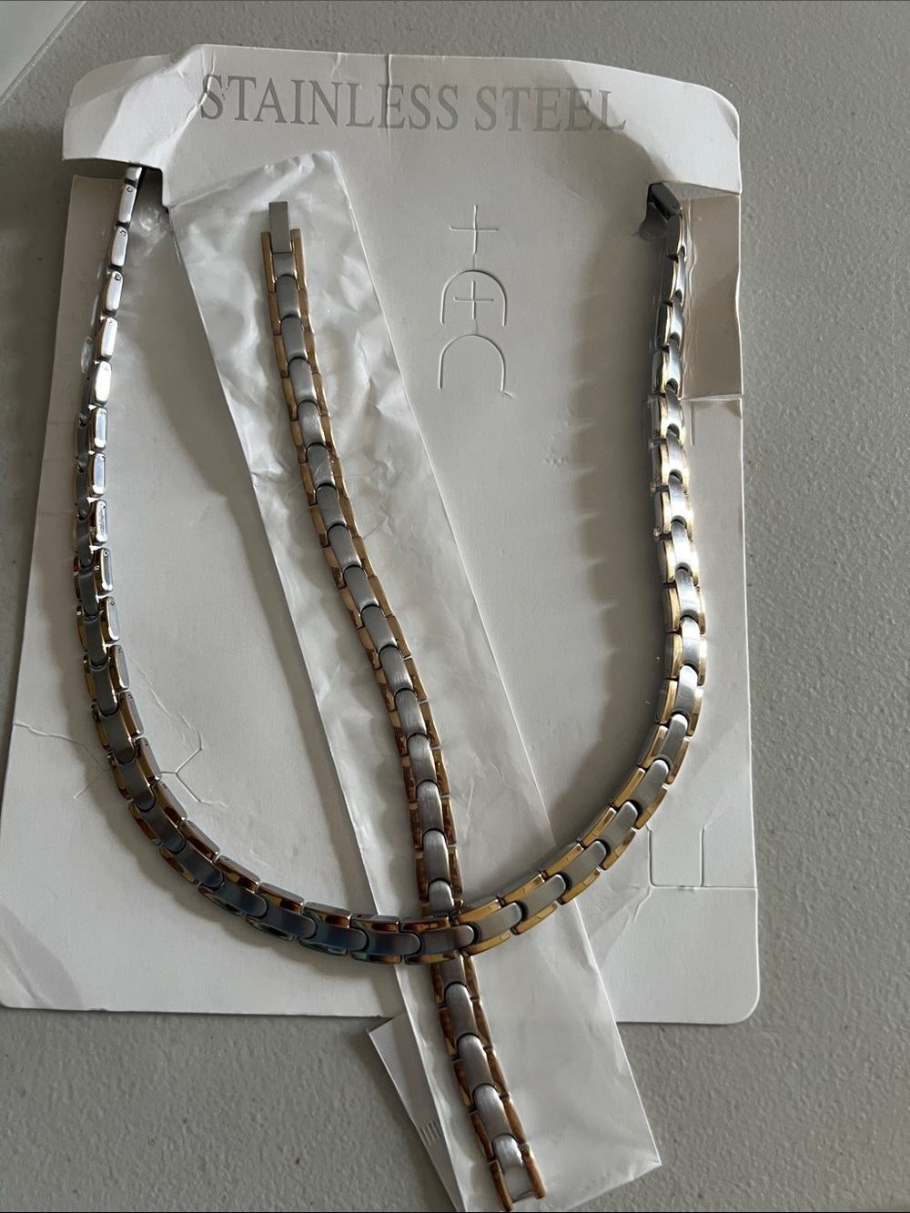 Stainless Steel Two-Tone Women's Necklace - Silver & Gold